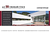 Homepage der AD Immobilien Group Trier